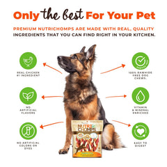 NutriChomps tresse lait: gâterie onctueuse pour chiens gourmands.