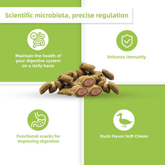 Nutridog Probiotiques pour chats — saveur canard attirant les chats difficiles