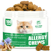 Friandises Nutridog chat-relief-allergie, emballage pratique pour usage quotidien.