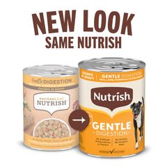 Nutrish Digestion Douce: légumes réels visibles dans la sauce pour chien.