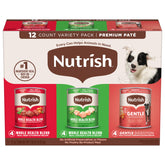 Pack Variété Nutrish Pâté: assortiment 12 boîtes pour varier les repas chiens