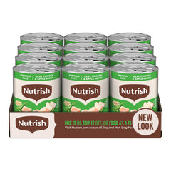 Nutrish pâté poulet et pomme en boîte 13 oz, repas rapide et appétissant.
