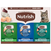 Nutrish Purrcata au poulet, bouchée appétissante pour chat actif.