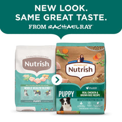 Nutrish - Morceaux de poulet réels et vitamines pour chiots actifs.