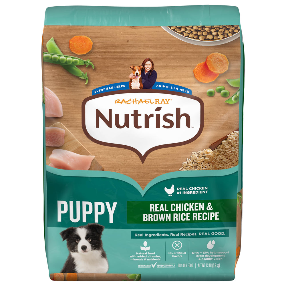 Nutrish - Poulet réel et riz brun, repas équilibré pour chiots.