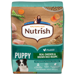 Nutrish - Poulet réel et riz brun, repas équilibré pour chiots.
