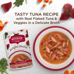 Nutrish Purrfect Broths, bouillon chat thon, idéal comme complément de repas