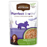 Nutrish Purrfect Broths – sachet 1-4 oz, friandise hydratante pour chat.