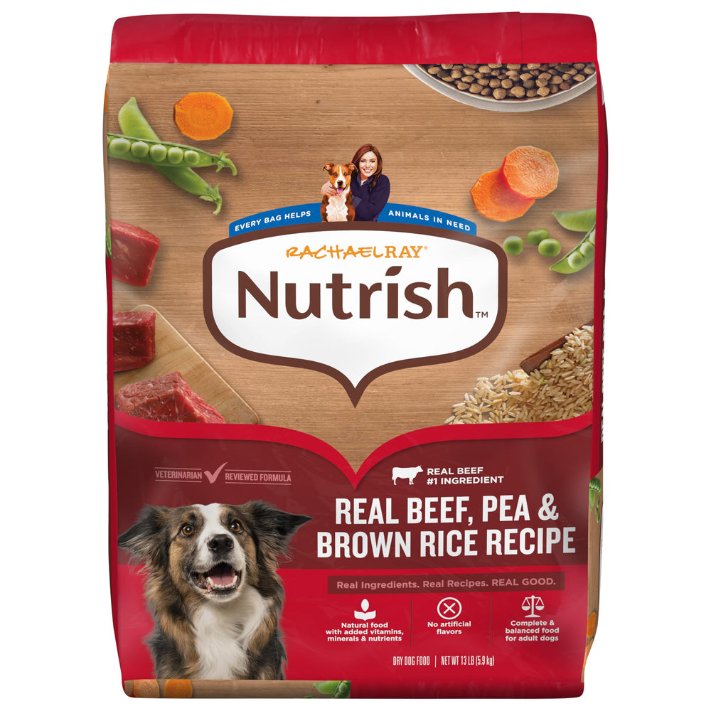 Nutrish Rachael Ray boeuf vrai dans la recette, goût riche pour chiens adultes