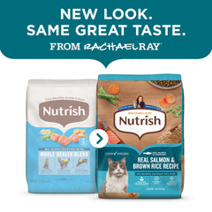 Nutrish Rachael Ray, croquettes saumon réel et riz brun, ingrédients naturels