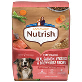 Nutrish Rachael Ray – saumon-reel, ingrédient principal, repas équilibré pour chien adulte.
