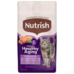 Nutrish Senior Healthy Aging croquettes pour chat, soutien l'appétit des seniors.