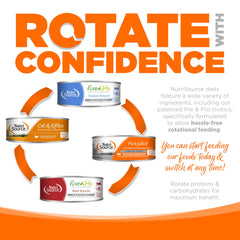 NutriSource Chat Conserve Porc Foie Ingrédients Visuels — ingrédients visibles pour un plat appétissant.