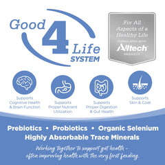 NutriSource Pure Vita prébiotiques et probiotiques pour une digestion équilibrée.