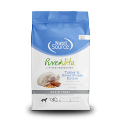 NutriSource Pure Vita sac dinde et patate douce, 12-lb, repas équilibré pour chien.