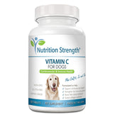 Nutrition Strength vitamine C pour chiens — bouteille affichant le complément et un soutien potentiel cardiovasculaire