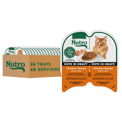 Nutro Portions Parfaites Chat poulet en sauce, texture tendre et pratique.