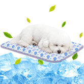NWK matelas refroidissant tissu soie glacée, surface frais au toucher pour chiens et chats.
