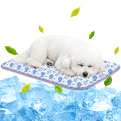 NWK matelas refroidissant tissu soie glacée, surface frais au toucher pour chiens et chats.
