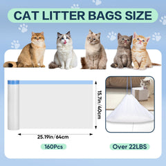 NXPPYY sachets litière capacité 10-12 galons pour moins de remplacements, pratique