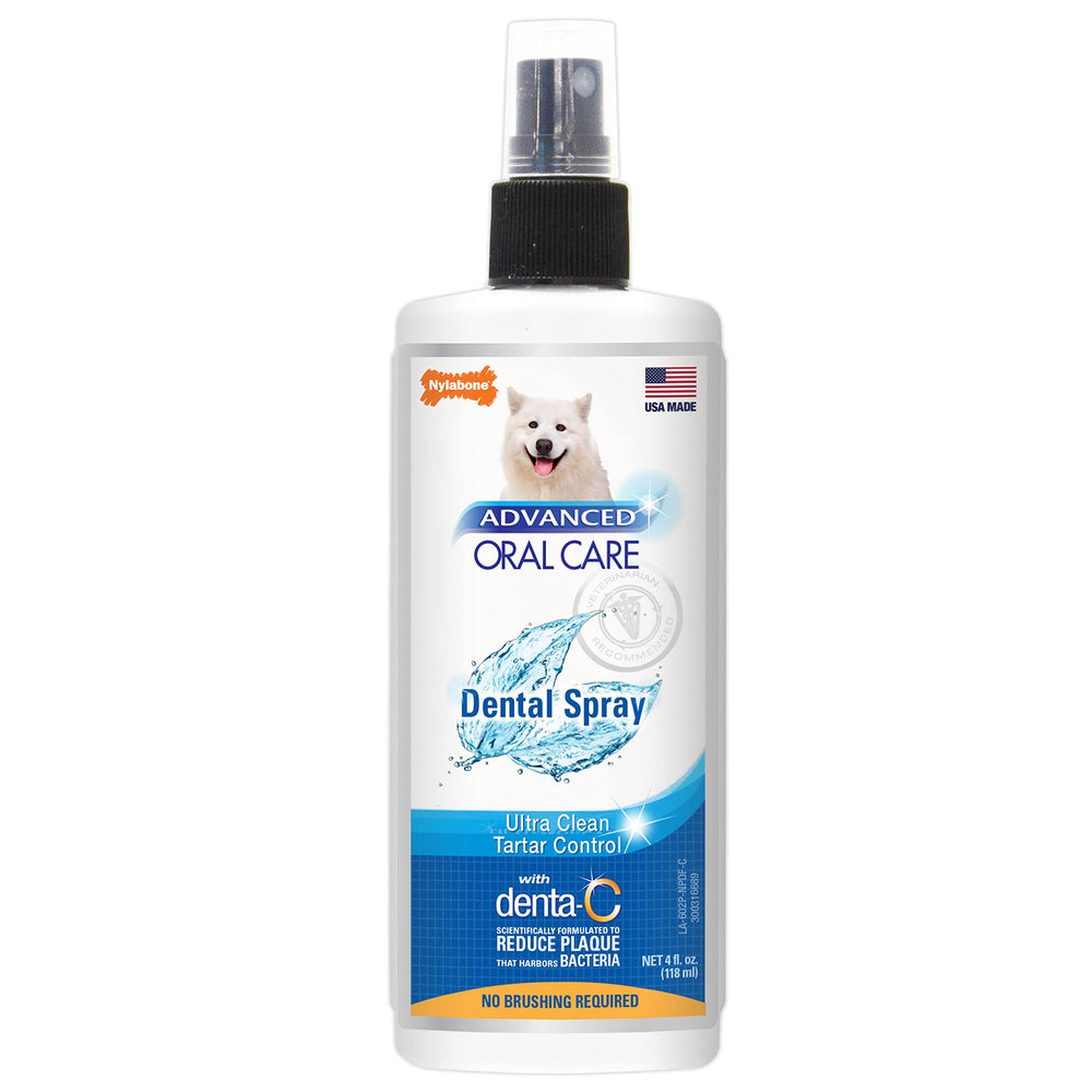 Nylabone Advanced Oral Care Spray : bouteille 4 oz pour haleine plus fraîche.