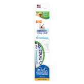 Dentifrice Nylabone pour soins buccaux dans l'emballage, prêt à l'emploi.