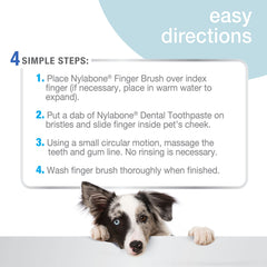 Nylabone brosse doigt dentaire avancée pour chien, atteint les zones difficiles
