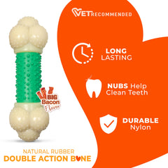 Goût fumé de porc du Nylabone, stimulant le mâchage durable.