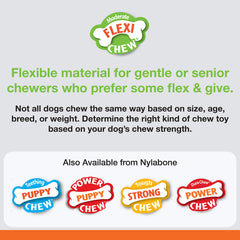 Nylabone Flexi Chew saveur bacon, goût savoureux lors du jeu.