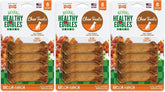Nylabone friandises saines à mâcher bacon pour petits chiens, emballage pratique.