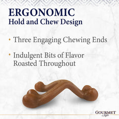 Nylabone Gourmet Style Wishbone Ergonomique : prise en bouche facile pour mâcher.