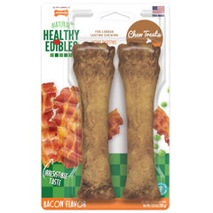 Nylabone Healthy Edibles os à mâcher bacon XL pour chiens, récompense durable.