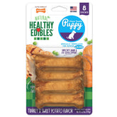 Nylabone Healthy Edibles petit os chiot saveur dinde et patate douce, occupation.