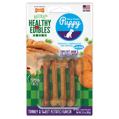 Nylabone Healthy Edibles friandise petite chiot au goût dinde et patate.