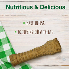 Nylabone Healthy Edibles, texture-reliefs pour stimulation sensorielle et mastication prolongée.