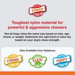 Jouet Nylabone Rib Grand, idéal pour chiens jusqu'à 23 kg