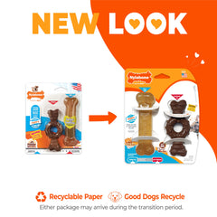 Nylabone mordillage chiots poulet: encourage mœurs de mastication positives.