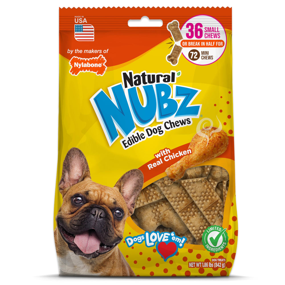 Nylabone Nubz: boîte de 36 friandises pour petits chiens, haleine fraîche potentielle.