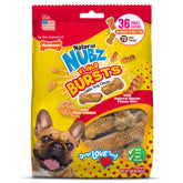 Nylabone Nubz Flavor Bursts: gros plan sur l’os croquant au fromage et bacon.