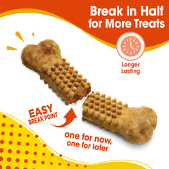 Nylabone Nubz poulet, gros plan, goût apprécié par les grands chiens.