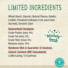 Nylabone Nutri Dent – ingredients limités pour chiens sensibles.