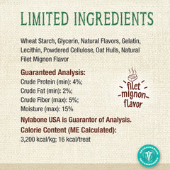 Nylabone Nutri Dent Mini — formule limitée et sans additifs artificiels.