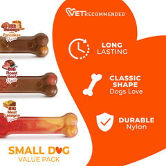Nylabone Os Original – saveur roti de boeuf pour motivation au jeu.