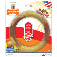 Nylabone Power Chew, anneau mâche, surface lisse pour mastiquer durable et sûr.