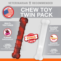 Nylabone Power Chew Saveur Boeuf Jerky : goût persistant qui attire votre chien.