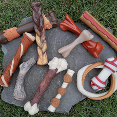 Saveur viande naturelle sur le jouet, plaisir durable sans graisse.