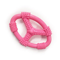 Nylabone Spin Tug & Play, anneau chiot – stimulation ludique et apaisement des poussées dentaires.