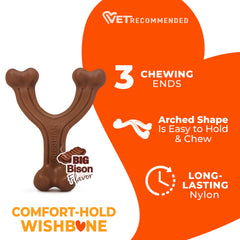 Nylabone Power Chew Wishbone, adapté aux chiens agressifs jusqu’à 25 lb.