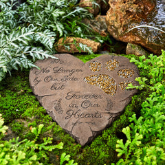 OBSI pierre mémorial chien pour jardin, élégant et discret.