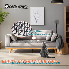 OceanPAX Tapis dissuasion chat longueur 78 pouces, pratique pour balcons.
